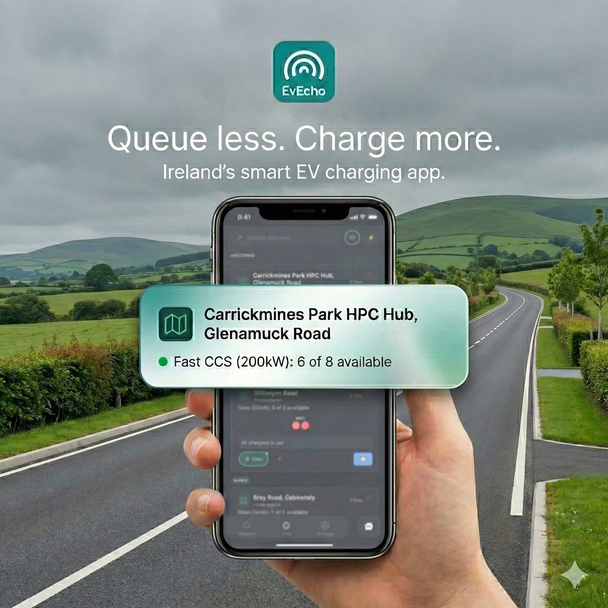 EvEcho showing real-time charger availability